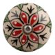 Red Leaf Flower Ceramic Wine Stopper
